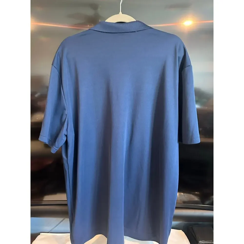 Adidas navy blue short sleeve two XL prime green performance golf shirt